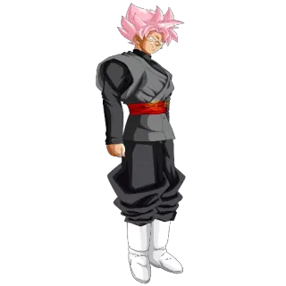😈 f52c7144 Goku Black Dragon Ball Super 动漫, 黑悟空, 龙珠超, DBZ, 超级赛亚人桃红 telegram sticker