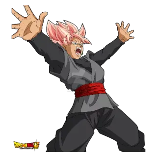 😈 f5f7c93f Goku Black Dragon Ball Super 动漫, 龙珠, 黑悟空, 超级赛亚人桃红, 反派 telegram sticker