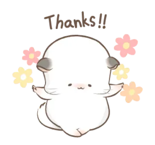 😊 bf727ead Hewwo! 可爱, 龙猫, 花, 动物, 问候 whatsapp sticker