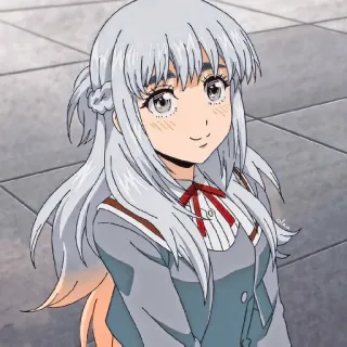 💙 4d2c67ad Anime, Fille, Uniforme scolaire, Dessin animé, Illustration telegram sticker