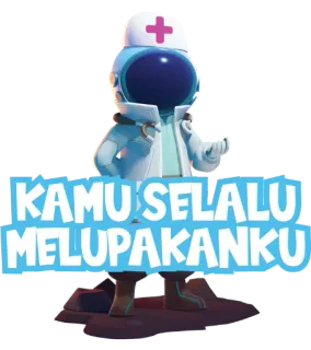 👨‍⚕ 27df41fa KAMU SELALU MELUPAKANKU astronauta, infermiera, casco, medico, personaggio telegram sticker