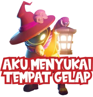 🌌 58087ac4 AKU MENYUKAI TEMPAT GELAP cartone animato, strega, mago, halloween, oscurità, lanterna telegram sticker