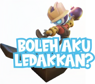💣 a1b6d541 BOLEH AKU LEDAKKAN? cartone animato, personaggio, fumetto telegram sticker