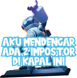 👁 c8f9f084 AKU MENDENGAR ADA 2 IMPOSTOR DI KAPAL INI among us, impostore, spazio, gioco telegram sticker