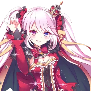 👑 26423760 Аниме, Манга, Персонаж, Корона, Девушка, Каваий, Мило, Иллюстрация telegram sticker