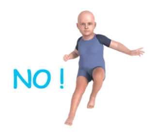 🙅 4de194c6 NO! enfant, bébé, interdit, rejet, non whatsapp sticker