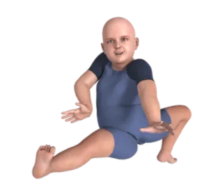 😁 79cbfbb5 enfant, assis, pose, jeune, personne whatsapp sticker