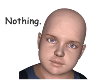 😶 9cb88bd3 enfant, 3D, portrait, tête, réaliste whatsapp sticker