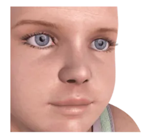 🙂 ca663bf9 enfant, visage, yeux, réaliste, fille whatsapp sticker