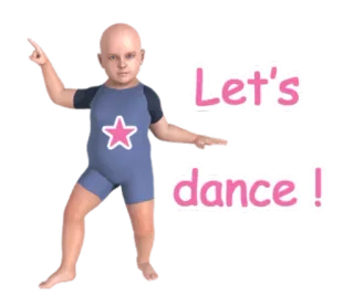 💃 df91570e Let's dance! danse, bébé, fun, étoile, mignon whatsapp sticker