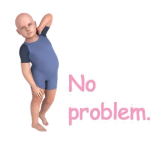 😉 f4594e7b No problem. enfant, accord, art numérique whatsapp sticker