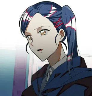 😢 14948b73 Anime, Charakter, Mädchen, Pferdeschwanz, Illustration, Sticker telegram sticker