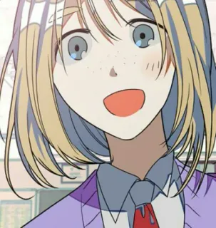 😁 e2feaed7 Anime, Cartoon, Mädchen, Fröhlich, Süß, Figur telegram sticker