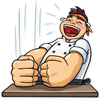😂 42eb5354 Koch, lachend, Cartoon, fröhlich, feierlich telegram sticker