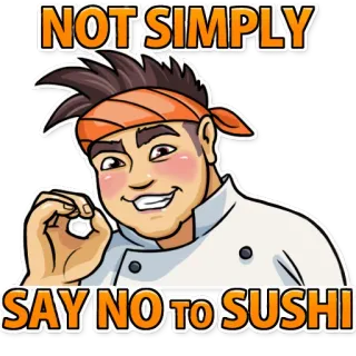 🍱 7e36083f NOT SIMPLY SAY NO TO SUSHI Sushi, Essen, Koch, Okay-Zeichen, Foodie, Asiatisch telegram sticker