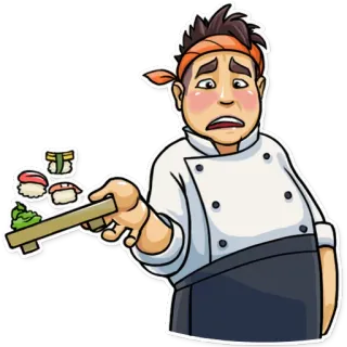 😧 89bdaaf7 Sushi, Koch, Essen, Japanische Küche, Kochen telegram sticker