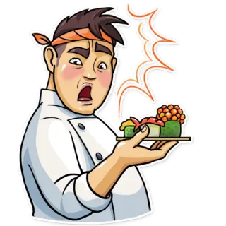 😨 e00fdbef koch, sushi, essen, japanisch, kochen, restaurant telegram sticker