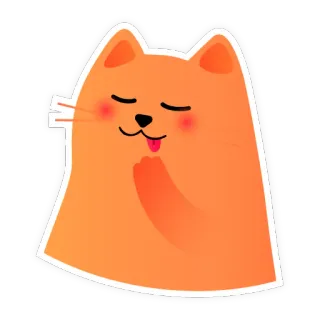 😋 6dd20dca chat, animal, lécher, mignon, dessin animé, animal de compagnie whatsapp sticker
