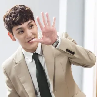 👋 465a01dc 男人, 西装, 领带, 人, 手, 手势, 商务 telegram sticker