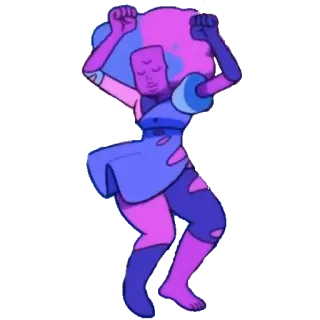 💃 267b0104 Garnet Steven Universe kartun, animasi, karakter, Garnet, Steven Universe, menari telegram sticker