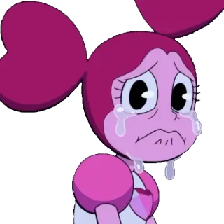 😭 314736d4 Spinel Steven Universe Kartun, Menangis, Sedih, Air Mata, Merah Muda, Spinel, Steven Universe telegram sticker