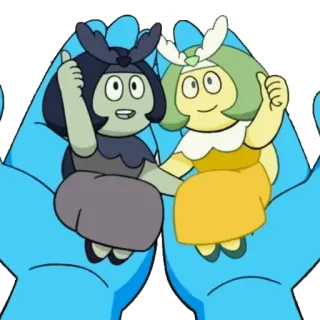 👍 81e4faf1 Kartun, Karakter, Jempol ke atas, Stiker, Batu permata, Imut telegram sticker