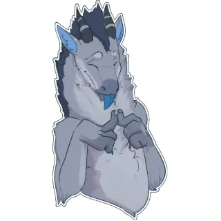 😊 39135485 Anthro, Furry, Sinh vật, Quái vật, Hoạt hình telegram sticker