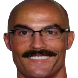 😌 9294c419 смешной, усы, очки, знаменитость, портрет whatsapp sticker