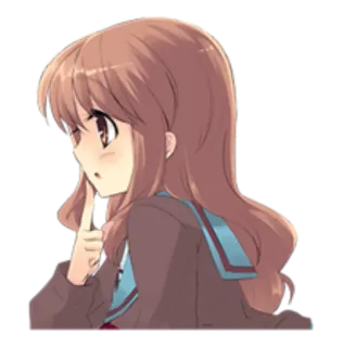 😗 75cf3a15 anime, girl, school uniform, cute, cartoon, manga telegram sticker