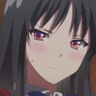 😑 48259658 Horikita Suzune Classroom of the Elite Anime, Chica, Horikita, Suzune, Classroom of the Elite, Uniforme escolar telegram sticker