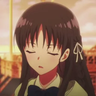 😑 c14efd4b Anime, Chica, Personaje, Escolar, Ojos cerrados telegram sticker