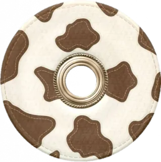 🧦 7526bf9b 牛, 模様, 茶色, 白, アニマル柄, 丸 whatsapp sticker