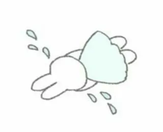 🤍 3d6e952e ร้องไห้, เศร้า, กระต่าย, น้ำตา, สีขาว, การ์ตูน telegram sticker