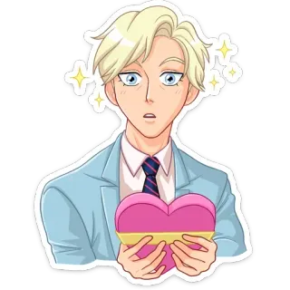 😳 d96b0d71 卡通, 动漫, 漫画, 爱心, 爱, 浪漫 telegram sticker