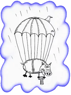😩 4112d373 cochon, parachute, dessin, dessin animé whatsapp sticker