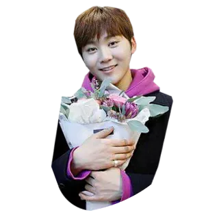 💐 7bf04057 person, flowers, bouquet, smiling, cute whatsapp sticker