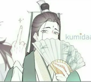 🖕 35e1c3f4 dito medio, offensivo, fan, antico, abbigliamento tradizionale whatsapp sticker