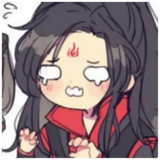 😰 a5d2786b Anime, Chibi, Piangere, Triste, Cartoni animati whatsapp sticker