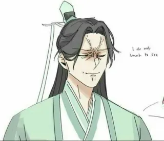 😑 a6db6049 I do not want to see Anime, Contrariato, Uomo, Abito tradizionale whatsapp sticker