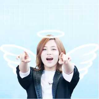 😇 f6ca82e6 angel, kpop, cute, halo, wings telegram sticker