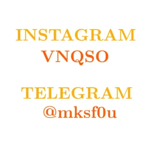 ❣ 9da5991f INSTAGRAM
VNQSO
TELEGRAM
@mksf0u whatsapp sticker