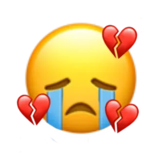 ✨ 33c3ae71 Emoji, patah hati, sedih, menangis, emosional, sakit hati, perasaan, air mata whatsapp sticker