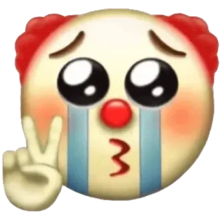 ✨ 60821790 badut, emoji, sedih, menangis, simbol perdamaian, ciuman, hidung merah whatsapp sticker
