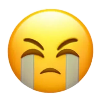 ✨ 8f8d9579 Emoji, Sedih, Menangis, Air mata, Wajah kuning, Emosi whatsapp sticker