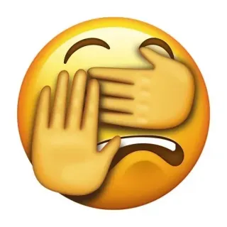 ✨ a474c43d emoji, tangan di mulut, menutupi mata, terkejut, terkejut whatsapp sticker