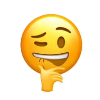 ✨ f70b8903 Emoji, Seringai, Wajah, Kuning, Ekspresi, Sarkastik whatsapp sticker