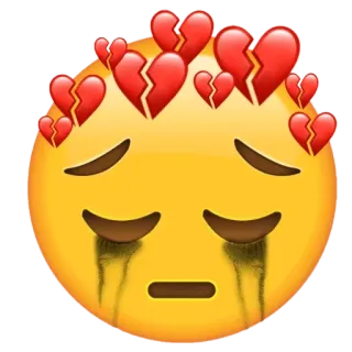 ✨ f88b780e Emoji, Sedih, Patah hati, Menangis, Sakit hati, Air mata whatsapp sticker