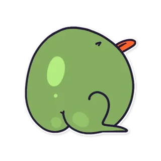 😝 792f00e5 Blob, Niedlich, Grün, Cartoon telegram sticker