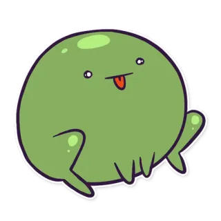 😐 9719d563 Frosch, Cartoon, süß, Tier, grün, Aufkleber telegram sticker