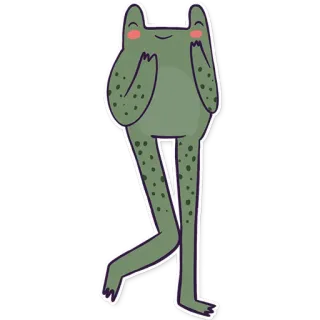 😊 b06b1c44 Frosch, süß, Tier, Cartoon, Aufkleber telegram sticker